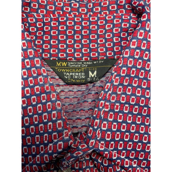 Vintage Disco 70s TownCraft Penneys Mens Long Sleeve Button Down disco shirt - Picture 1 of 16